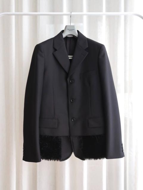 Comme des Garçons Homme Plus Comme Des Garçons Homme Plus Flocked Layered Blazer | Black