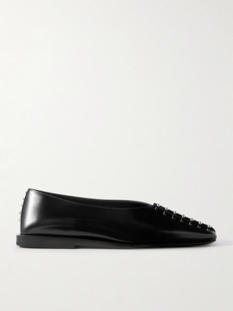Jil Sander Studded Leather Ballet Flats