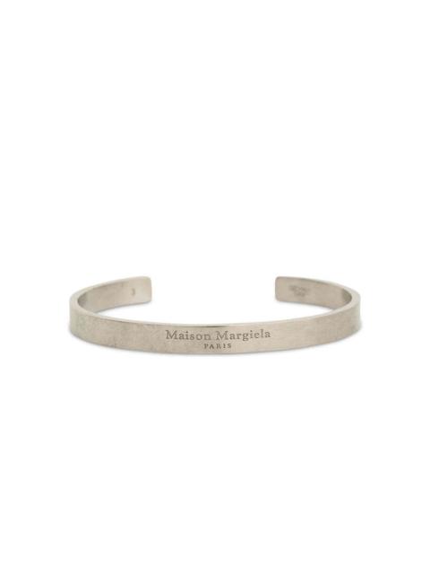 Maison Margiela Medium Margiela Logo Cuff Bracelet in Silver