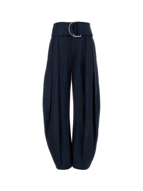J.W. ANDERSON - Jw Anderson Women Navy Blue Satin Wide-Leg Pant