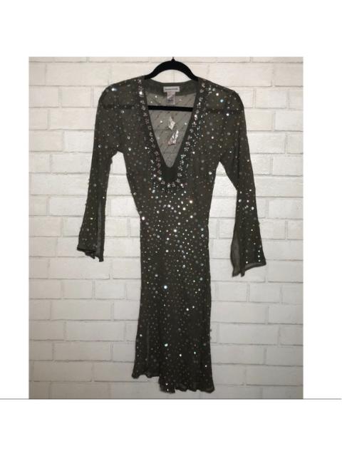 Other Designers Warehouse Olive Silk + Sequin Coverup Tunic