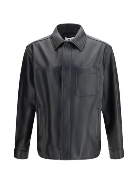 Loewe Loewe Overshirt Jacket In Leather