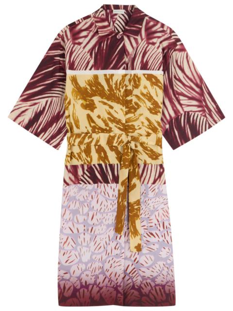 Dries Van Noten Dries Van Noten Doralia Printed Cotton Mini Shirt Dress
