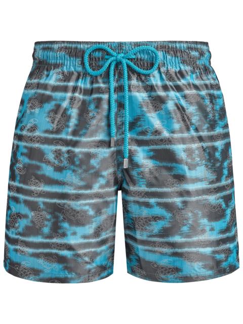 Vilebrequin Men Silk Swim Shorts Zebra Stripes - Vilebrequin x Maison BUCOL