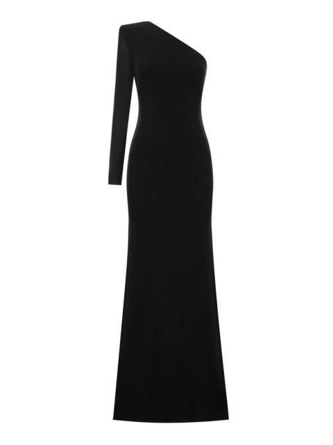 ALEX PERRY Single Sleeve Longline Corset Gown black