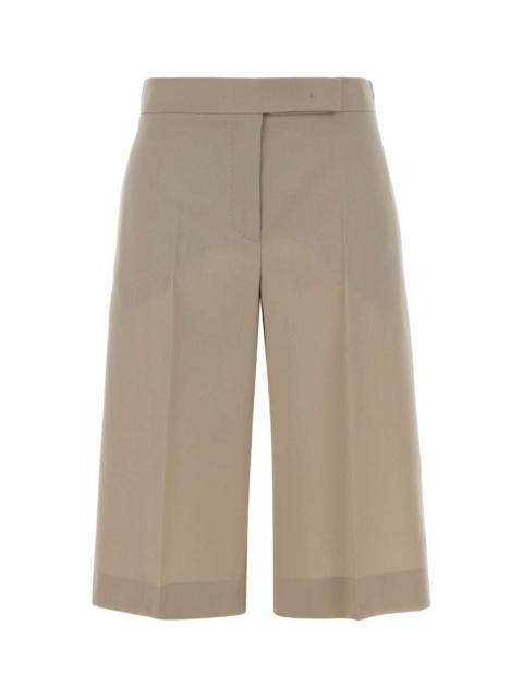 Max Mara Max Mara Women Sand Wool Blend Mile Bermuda Shorts