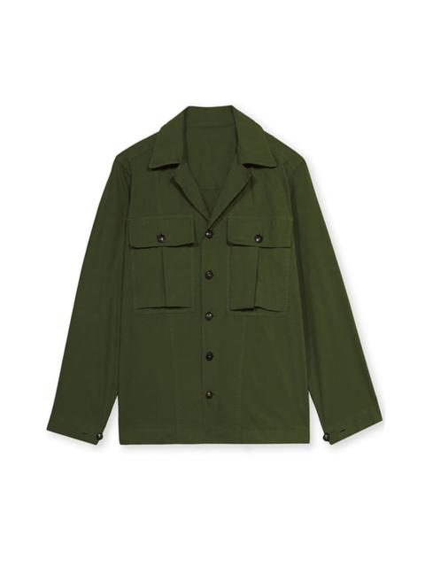FORTELA Fortela Oversize Cotton Twill Shirt in Green at Nordstrom