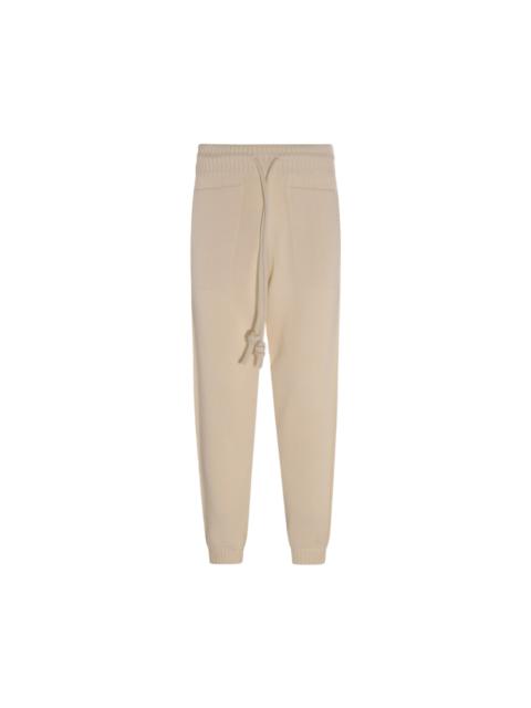 Off-White Beige Cotton 3d Diag Track Pants