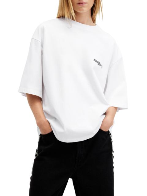 ALLSAINTS AllSaints Guardian Amelie Oversize Cotton Graphic T-Shirt in White at Nordstrom