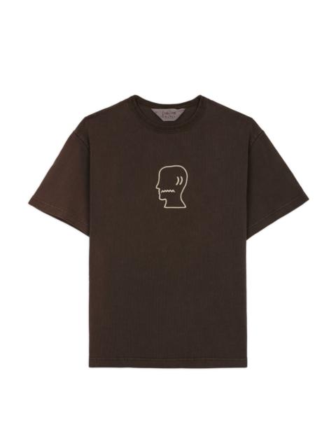 BRAIN DEAD Heavyweight 3D Embroidery Logohead T-shirt - Brown