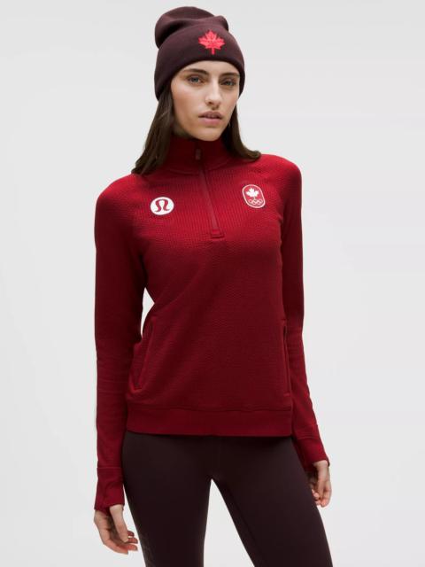 lululemon Team Canada Women's Engineered Warmth Half Zip *COC Logo