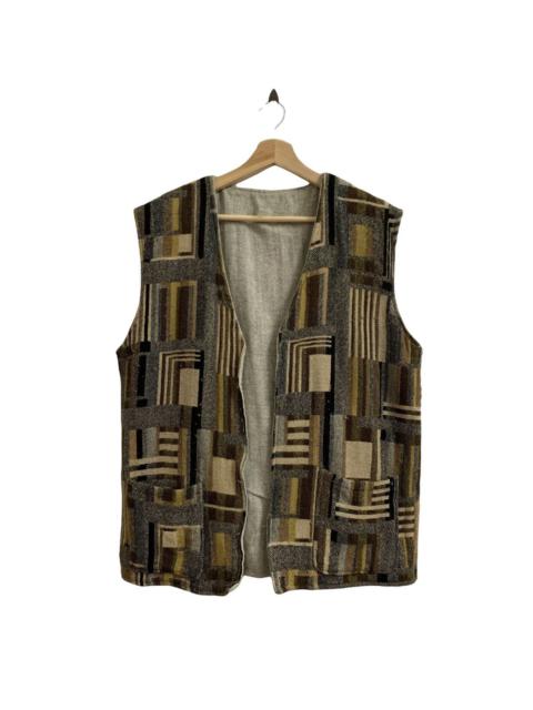 Other Designers Japanese Brand - Patchwork Wool Buttonless Vest Kapital Style