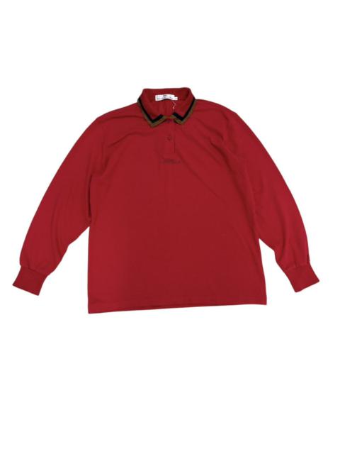 BALENCIAGA Polo Manica Lunga Ricamo Logo Long Sleeve Shirt