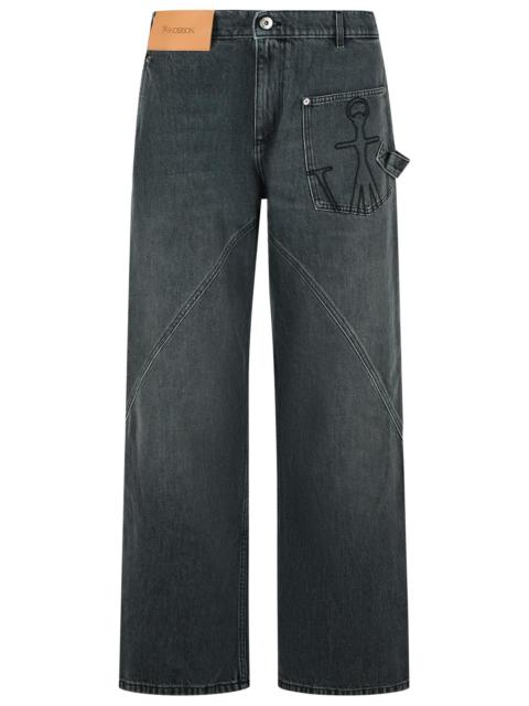 J.W. ANDERSON - Jw Anderson Workwear' Cotton Pants With Grey Twisted Leg Men