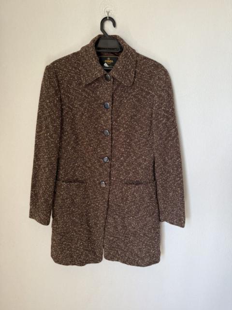 FENDI Autumn Whispers Vintage Fendi Tweed Coat Earthbound Elegance