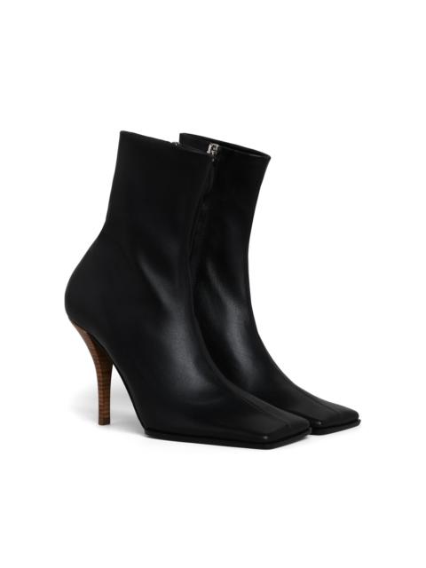 Alaïa Leather Ankle Boots black
