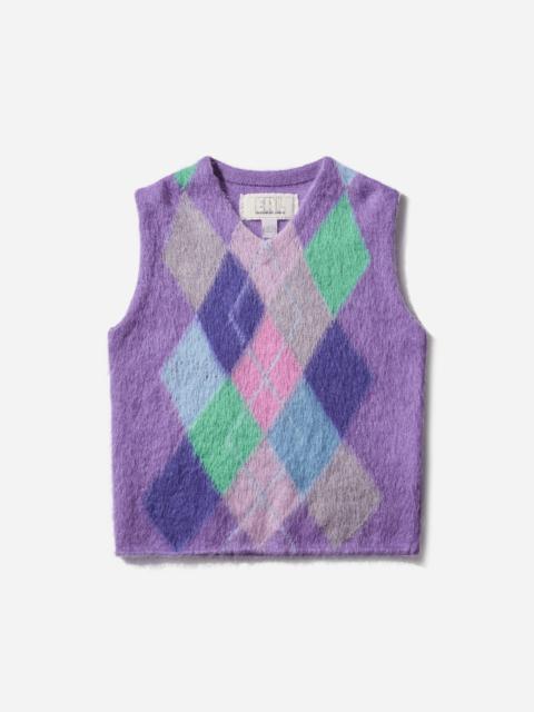 ERL Argyle Mohair Vest Multicolor