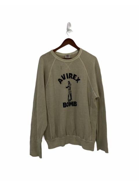 Vintage Avirex Sweatshirt Big Bomb Logo WWll Design