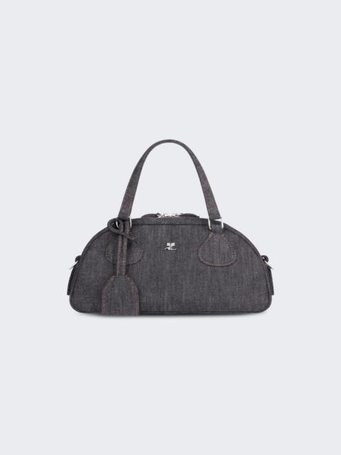 courrèges Friday Denim Bowling Bag Dark Heather Grey