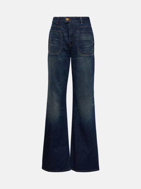 Balmain High-rise flared jeans