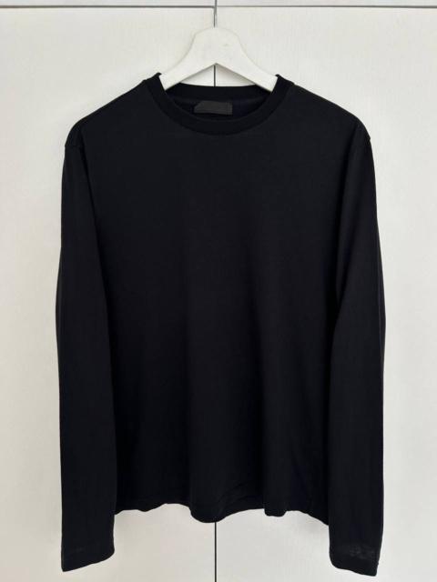 Prada Prada Long Sleeve Crewneck Navy Plague Logo Jumper Size 48