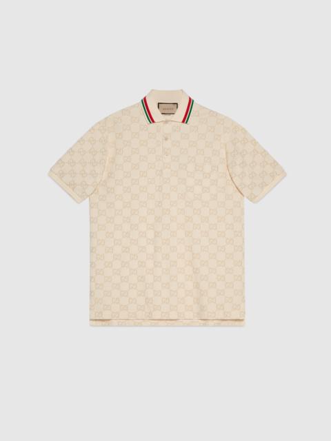 GUCCI Cotton piquet polo with GG