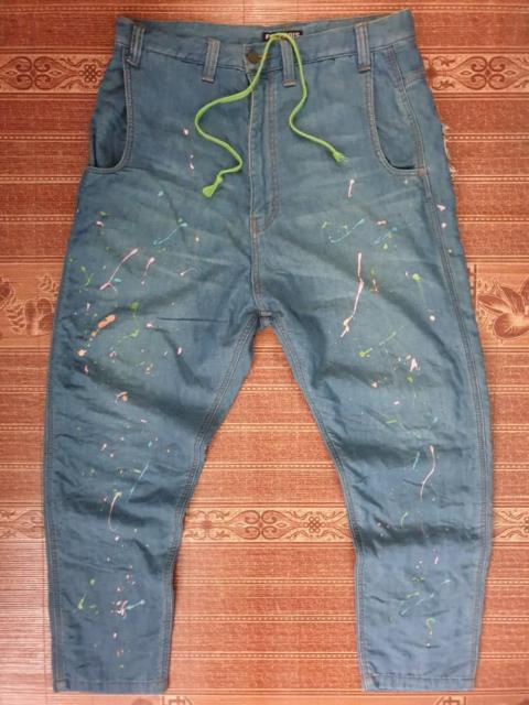 Other Designers Frapbois splash paint art Issey miyake denim pant