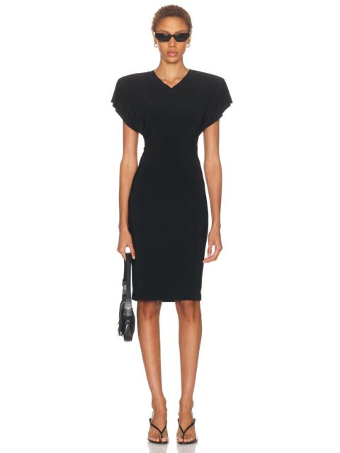 NORMA KAMALI Cap Sleeve Shoulder Pad Dress