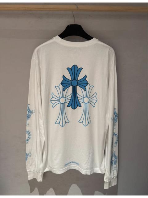 Chrome Hearts Chrome Hearts Blue Triple Cross Long Sleeve shirt