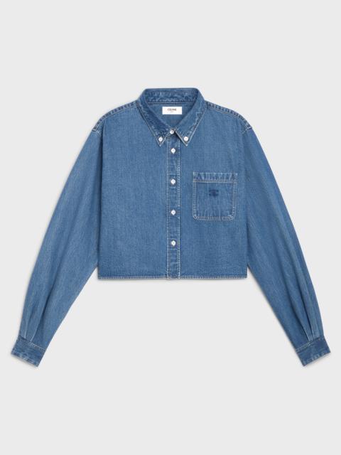 CELINE CROPPED SHIRT IN UNION OCEAN WASH DENIM