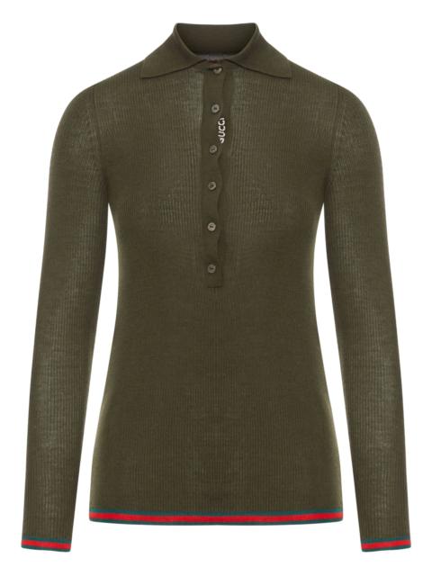 GUCCI Gucci Ribbed Polo Top