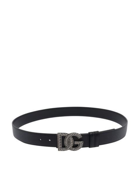 Dolce & Gabbana Dolce&Gabbana Men Crossed Dg Logo Belt