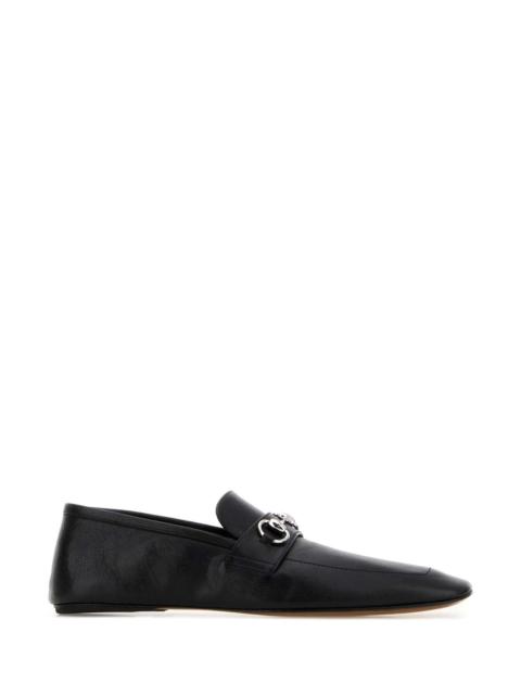 GUCCI Gucci Men Black Leather Loafers