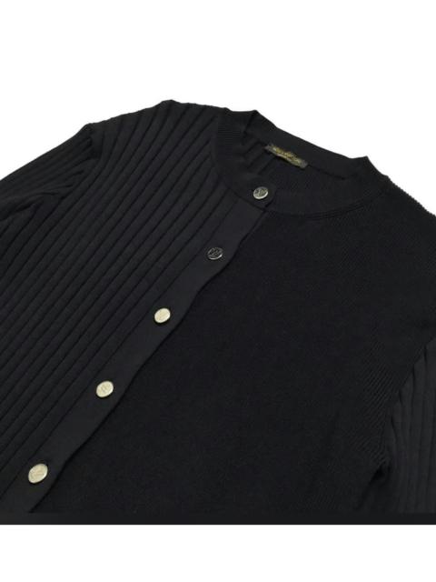 🔥Athentic🔥Louis Vuitton Ribbed Black Cardigan Sweater Knit