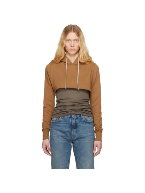 Rick Owens DRKSHDW Orange Hollywood Cropped Hoodie