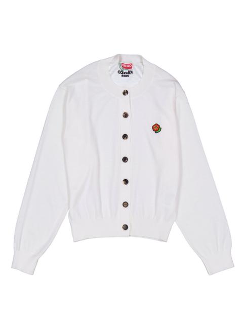KENZO Kenzo Embroidered Crewneck Wool Cardigan
