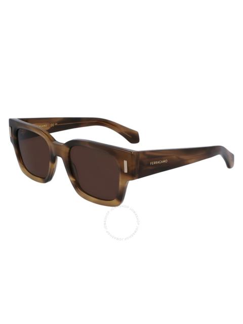 FERRAGAMO Ferragamo Brown Square Men's Sunglasses SF2010S 319 52