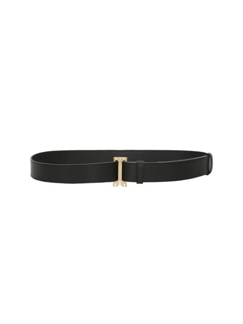 Victoria Beckham DORIAN TUXEDO BELT IN BLACK SOFT LEATHER