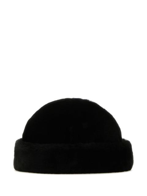 Prada Man Black Shearling Padded Hat