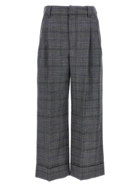 Brunello Cucinelli Pied de poule wool pants