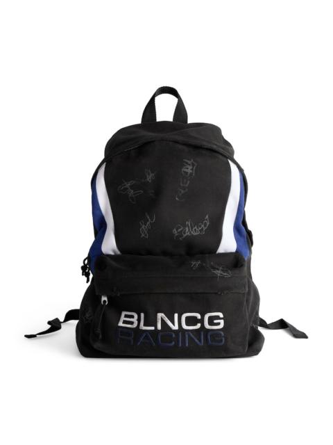 BALENCIAGA Men's Explorer Backpack in Black/blue/white