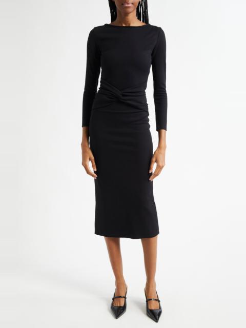 EMPORIO ARMANI Emporio Armani Punto Milano Long Sleeve Jersey Dress in Black at Nordstrom
