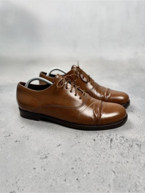 Jil Sander Jil Sander Brown Leather Minimalist Derby Italy Shoes Lux