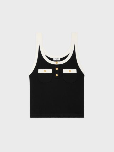 CELINE cropped tank top in cotton jersey