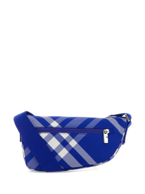 Burberry Burberry Men Embroidered Nylon Shield Crossbody Bag