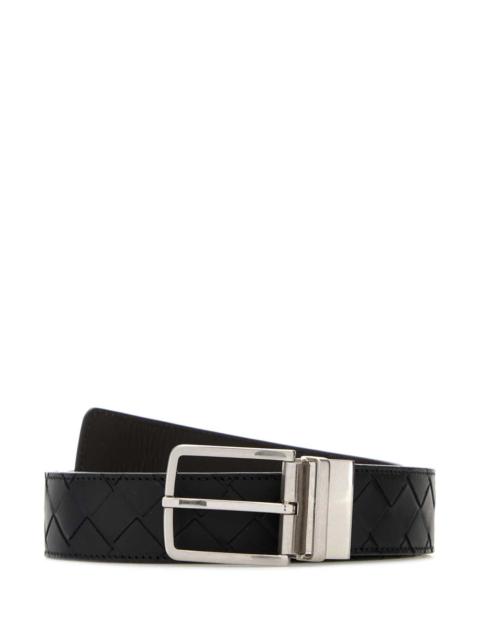 Bottega Veneta Bottega Veneta Men Black Leather Belt