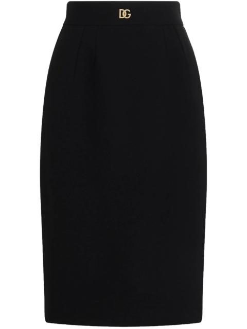 Dolce & Gabbana DNA logo-plaque pencil skirt