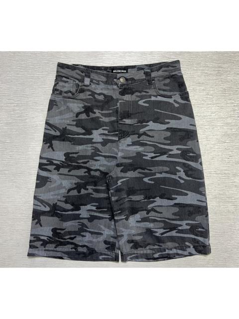 BALENCIAGA Balenciaga - ‘Russian Police Camo’ Oversized Denim Shorts