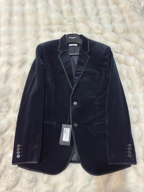 SAINT LAURENT Saint Laurent 2014 original midnight blue velvet blazer