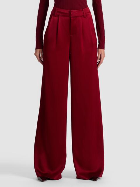 Alice + Olivia Alice + Olivia Kennedy Double Pleat Pants in Oxblood at Nordstrom